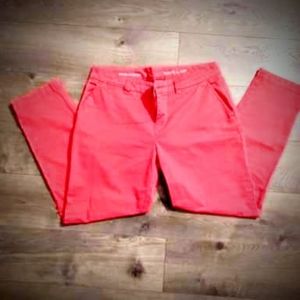 💚GAP Pink Khaki Pants Size 4 Coral Straight Leg